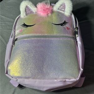 New Kids Unicorn Ear Backpack - Pink Iridescent